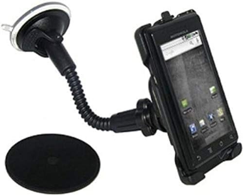 Motorola Droid A855 için Amzer 8 İnç Gooseneck Dönebilen Ön Cam Emme Araç Montajı-Siyah