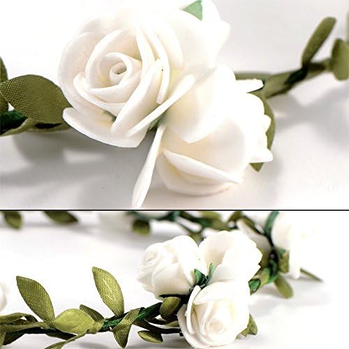 Ticarus 3 Çiçek / Ziyafet! Kafa bandı saç aksesuarları düğün çiçek kafa çelenk düğün kafa bandı beyaz