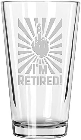 Emeklilik Hediye Kutlama Bardağı, Erkekler için İçme Bardağı, Emekli Yetişkin Erkekler için Komik Bira Bardakları - Emekliyim!Bira