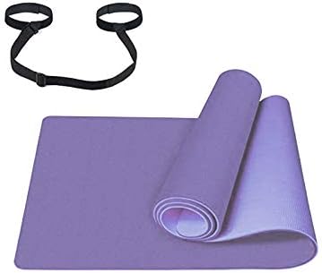 ADOREİSM Yoga Mat-Çevre Dostu Kaymaz 1/4 inç Fitness Egzersiz TPE Mat Taşıma Kayışı ile, Egzersiz Mat için Yoga, Pilates ve