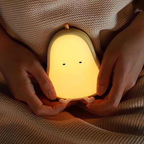 Çocuklar için sevimli Gece lambası, armut uyku lambası meyve başucu masa okuma ışığı USB şarj edilebilir gece lambaları, taşınabilir