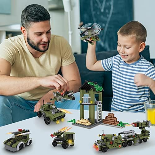 905 Adet Yapı oyuncak seti, ordu Askeri Üs Yapı Kiti ile Ordu Araçlar, Tank, Uçak, Helikopter, askeri Araçlar Modeli Blokları