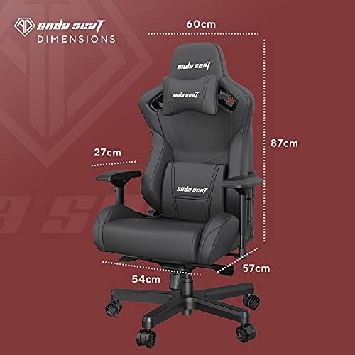 Anda Koltuk Kaiser 2 Oyun Sandalyeleri, 4D Ayarlanabilir PU Kol Dayamalı Ergonomik XL Bilgisayar Ofis Koltuğu, 160°PVC Deri