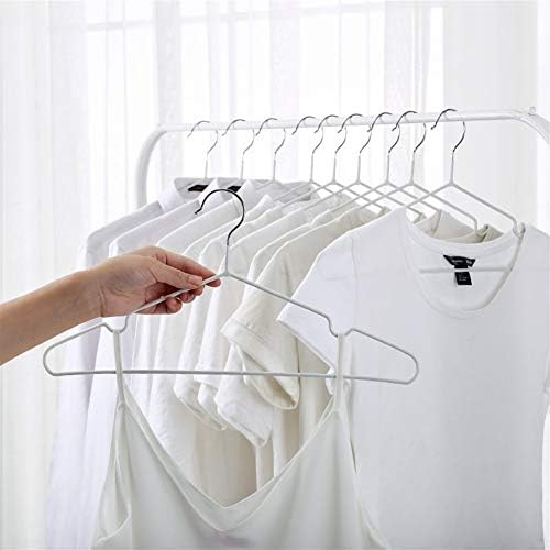Standart Askılar Askı Paslanmaz Çelik Kaymaz Markless Elbise Askısı, 30 Adet (Renk: Beyaz, Boyut: 40cm)