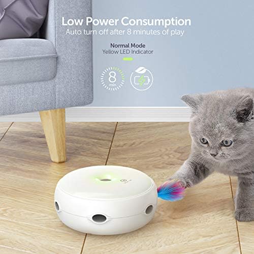 VAVAPet İnteraktif Kedi Oyuncakları, Üç Mod Gündüz ve Gece Oyunu Elektronik ile Otomatik İnteraktif Kedi Oyuncağı, Kedinin