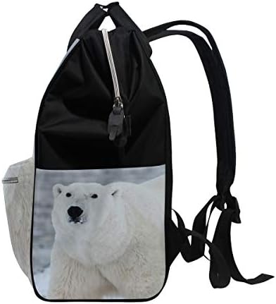 MUOOUM Buz Kutup Ayısı bebek bezi çantaları Anne Çantası Nappy Hemşirelik Sırt Çantası Bebek Bakımı ıçin Çok Fonksiyonlu Fermuar