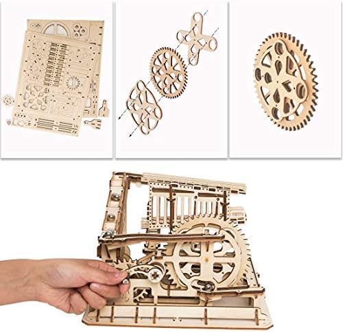 ROKR 3D Ahşap Bulmaca Mekanik Dişliler Seti DIY Montaj Modeli Kitleri Ahşap El Sanatları Kitleri Zeka Oyunları Yapı Seti Yetişkinler