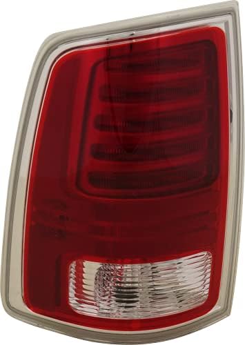 Garaj-Pro kuyruk ışık ile Uyumlu 2013-2018 Ram 1500/2500 Temizle & Kırmızı Lens Krom İç ÇAPA Sürücü Yan