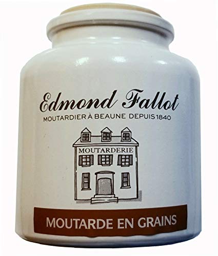 Edmond Fallot Eski Moda Tahıl Hardal Taşı Kavanozu-9 Ons