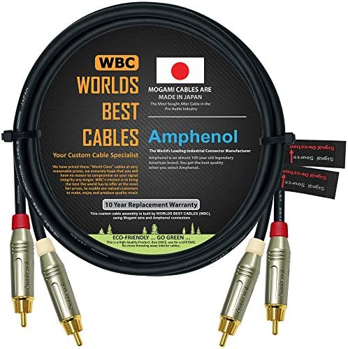 Mogami 2549 Tel ve Amphenol ACPR Döküm, Altın Kaplama RCA Konnektörleri Kullanılarak dünyanın en iyi kabloları tarafından Özel