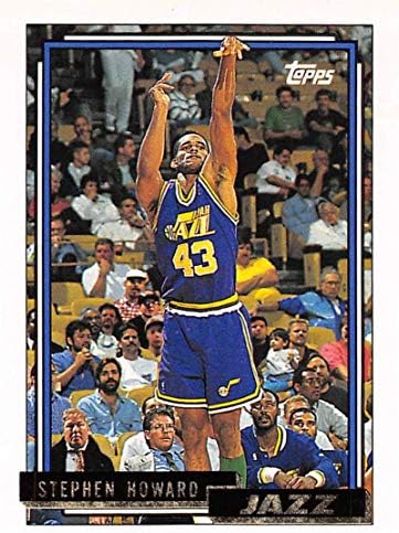 1992-93 Topps Altın Basketbol 272 Stephen Howard Utah Jazz Resmi NBA Basketbol Ticaret Kartı Ham (NM veya Daha iyi) Durumda
