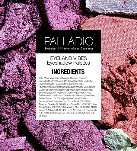 Palladio Eyeland Vibes, Tropiklere Kaçış, 10 Sayım Göz Farı Paleti, 5 Küratörlü Palet, Canlı Tonlara Baştan Çıkarıcı Çıplaklar,