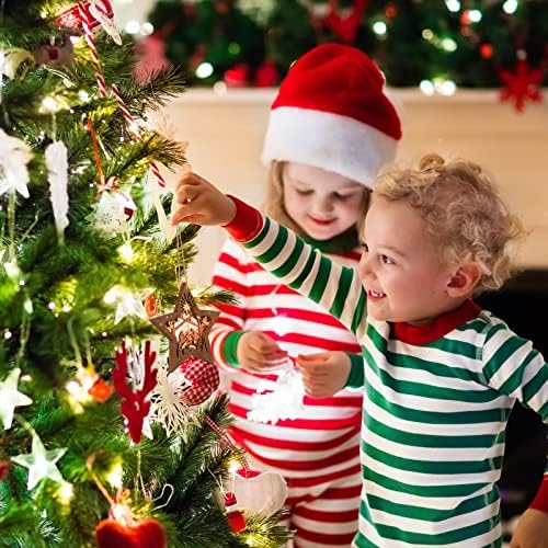 Creawoo Doğum Sahne Süsler, Noel Ahşap Asılı Süsleme Yıldız Şekilli Doğum Sahne Hatıra için Noel Ağacı, İsa'nın Doğumu Dekorasyon,