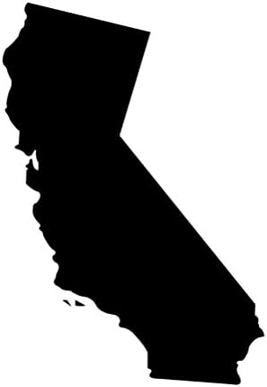 Kaliforniya Eyalet Siluet 6 Vinil Sticker Araba Çıkartması (8 Siyah)