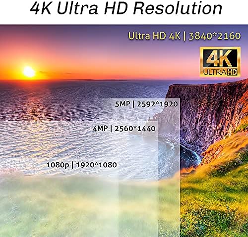 GW Güvenlik 32 Kanal PoE NVR UltraHD 4 K Akıllı AI Güvenlik Kamera Sistemi ile 32x4 K (8MP) IP Mikrofon Dome Kamera, 100ft