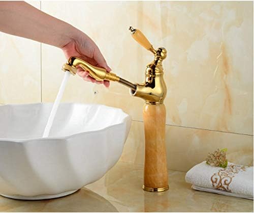 moda yeşim ve pirinç ınşaat altın bitmiş Su Vinç banyo havzası musluk, evye dokunun mikser ile pull out duş başlığı