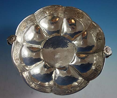 Aztek Gül Sanborns Meksika Meksika Gümüş Kase 9 1/4 (1792)