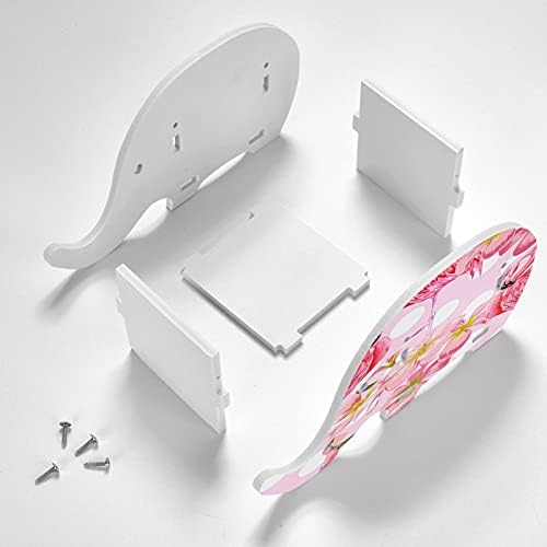 Fil Ahşap Kalem Bardak kalemlik Flamingo Pembe Kuş Polka Dot masa dekoru masa düzenleyici İle cep telefon standı