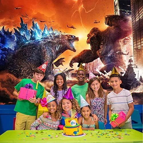 Godzilla Canavarlar Kralı Zemin Film Dekorasyon Parti Malzemeleri Canavar Duvar Asılı Doğum Günü Afiş Arka Plan