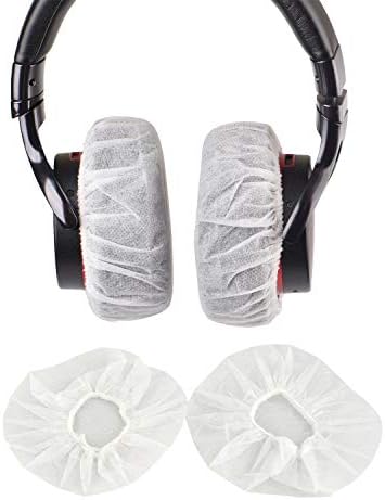 100 Adet Beyaz Dokunmamış Sıhhi Kulaklık Kulak Kapağı, Tek Kullanımlık Süper Streç Kapaklar Yıkanabilir, çoğu Kulak İçi Kulaklık
