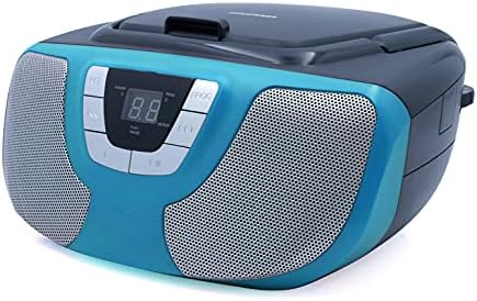AM / FM Radyo ile Sylvania Taşınabilir CD Çalar Bom Kutusu (Deniz mavisi)