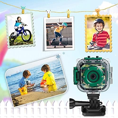 PROGRACE Çocuklar Su Geçirmez Kamera Oyuncaklar-Sualtı Video Kamera Çocuklar için 1080 P HD Kamera Oyuncak Hediye Erkek 3 4
