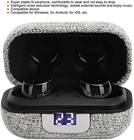 Bluetooth 5.0 Kulaklık, TWS Kablosuz Kulaklıklar,Dijital Ekran Akıllı Dokunmatik Bluetooth Kulaklık Kulaklık, Şarj Bölmeli,Akıllı
