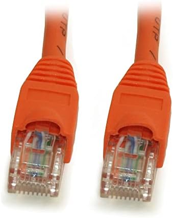 MyCableMart 6ft Cat6 Ethernet RJ45 Yama Kablosu, Telli, Snagless Önyüklemeli, Turuncu