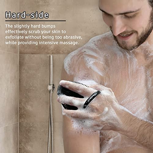 FREATECH Peeling Silikon Vücut Scrubber ve Şampuan Fırça Saç Derisi Masaj Paket