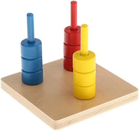 Newmind Komik Ahşap Montessori Malzeme Diskler üzerinde 3 Dübeller Oyuncaklar çocuk Toddlers için