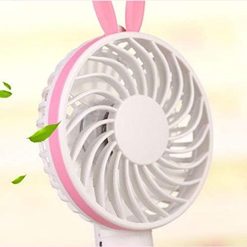 YCZDG Prenses Tavşan Sevimli Mini El Fanı USB Şarj Fanı Taşınabilir Sessiz Küçük Fan