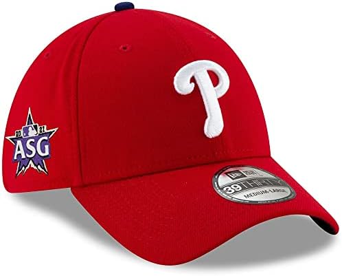 Yeni Dönem Philadelphia Phillies 39THİRTY 2021 All-Star Oyunu Egzersiz Yan Yama Streç Fit Kap, Kırmızı Şapka