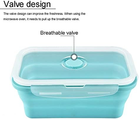 JİNKitchen çatal bıçak kaşık seti Ölçeklenebilir Katlanabilir Gıda Sınıfı Silikon Yalıtımlı 3 Kutu Konteyner Bento Kutusu Kiti