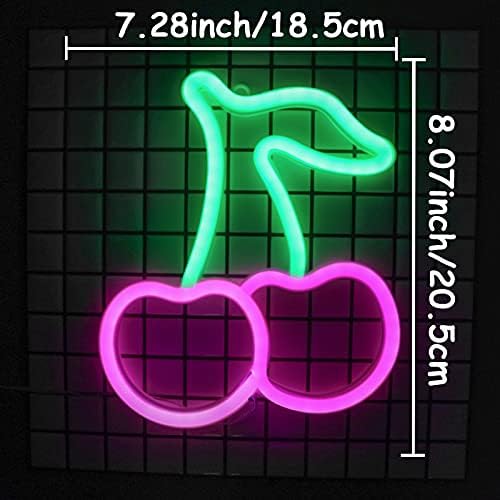 ıfreelife Kiraz Neon Işaretleri Led Işaretleri Neon Işık Pembe Odası Dekor Estetik led ışık Meyve Gece Lambası Yatak Odası