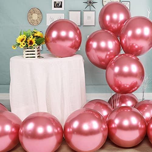 18 Metal Balonlar, 20 Adet Lateks Metalik Balonlar, Kalınlaşmak Metalik Balonlar Doğum Günü Partisi Düğün Süslemeleri için
