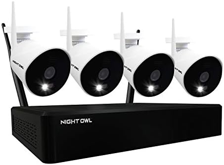 Gece Baykuşu 1080p Wi-Fi Akıllı Güvenlik Sistemi 4 adet AC Destekli 1080p HD Wi-Fi IP Gece Görüşlü İç/Dış Mekan Kameraları