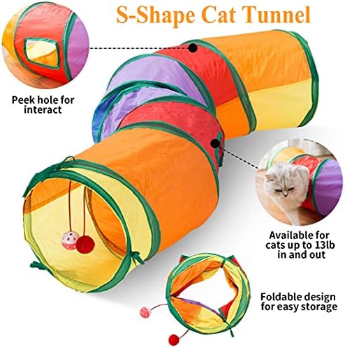 Kedi Oyuncaklar Çeşitli, 32 Pcs Kedi Oyuncaklar Yavru Oyuncak ile kedi tüneli Interaktif Kedi Tüy Oyuncak Catnip Balık Kabarık