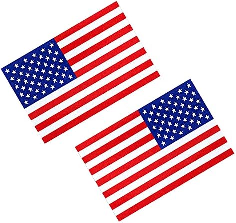 Amerikan Bayrağı Mıknatıs Çıkartması, 2 Paket 6. 1x3. 7 İnç ABD Bayrağı Çıkartmaları ile Yurtsever Yıldız Yansıtıcı Stripes