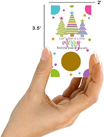 Renkli Ağaçlar Kazı Kazan Oyun Kartları 30'lu Paket Gruplar için Noel Etkinliği Çocuklar Yetişkinler İş Neşeli Eğlenceli Etkinlikler