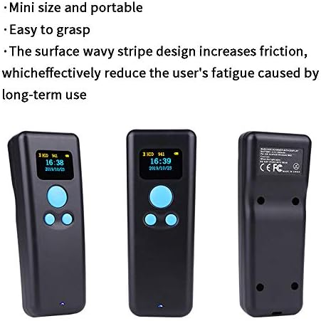 EVAWGIB Mini 1D Lazer Taşınabilir İyi Tasarlanmış 2.4 GHz Kablosuz ve Bluetooth ve USB Kablolu Barkod Okuyucu ile Bellek Veri
