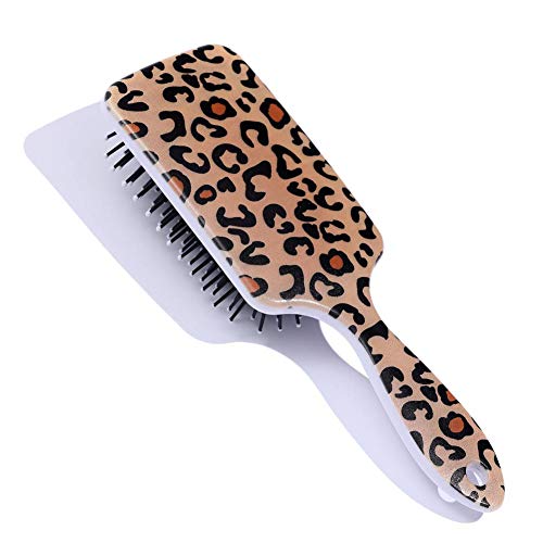 Saç Fırçası leopar yılan baskı Vintage hava yastığı tarak Anti bukle statik budak masaj kafa derisi saç fırçası kürek ıslak