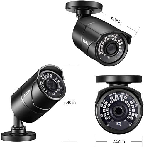 ZOSI 1PK 1920TVL 1080 P HD-TVI Güvenlik Kamera 2.0 MP CCTV Kamera Ev Güvenlik 120ft Gece Görüş Kamera için 720 P / 1080N /