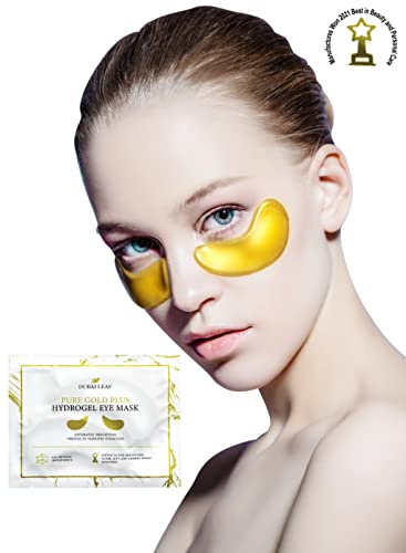 DUBAİ yaprağı 24 k Altın Altında Göz Maskesi -2 Yamalar-Koyu Halkalar Sökücü, Çanta ve Şişlik Tedavisi için Kadın-UnderEye