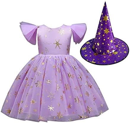 1-10Y Çocuklar Çocuk Kız Prenses Tutu Pageant Elbise Cadılar Bayramı Elbise Etek Dans Parti Kostüm Yıldız Sıcak Damgalama Elbise
