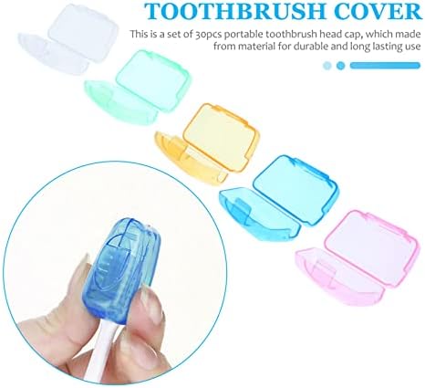 PATKAW 60 adet diş Fırçası başı Kapakları Seyahat Taşınabilir Diş Fırçası Durumda Ev ve Açık için