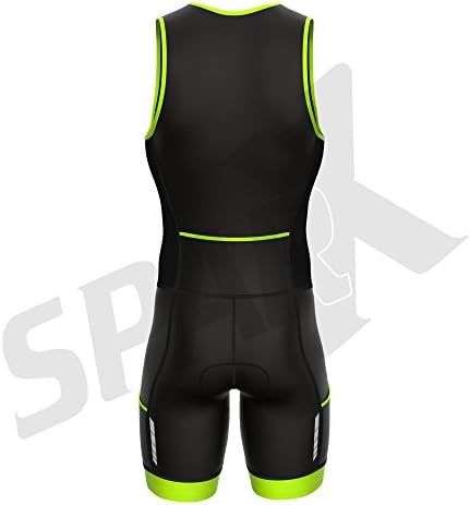 Sparx Erkekler Rakip triatlon atleti Erkek Trisuits | İtalyan Teknik Kumaş | Yumuşak Güderi / 4 Cepler / Bisiklet-Yüzmek-Çalıştırmak