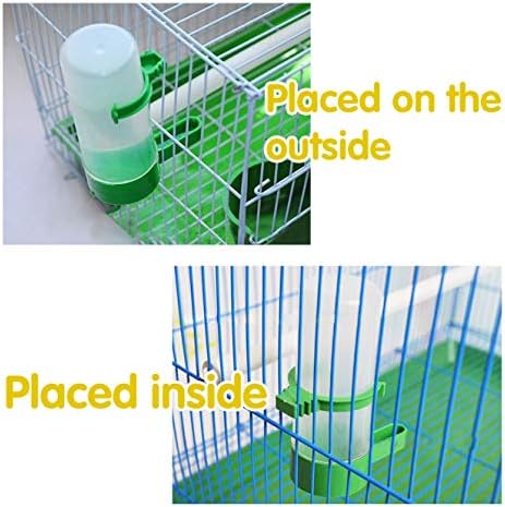 QX-Pet Malzemeleri 2 Pcs Otomatik Kuş Besleyici Kuş Waterer & Besleyici Parakeet Asılı Gıda Dağıtıcı Kuş Kafesi Aksesuarları