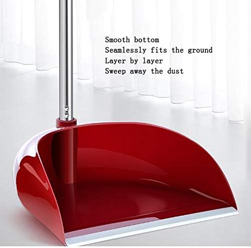 Lsxlsd Süpürge Combo İle Temizler-Güçlü Metal Kolu Toz Giderme Pot - Uzun Saplı Toz Giderme Pot Ve Fırça Seti (Renk: Kırmızı)