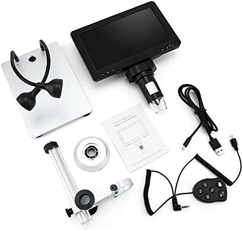 7 inç LCD Dijital USB Mikroskop ile 32G TF Kart, 12MP 1-1200X Büyütme El Kamera Video Kaydedici, 8 led ışık, şarj edilebilir