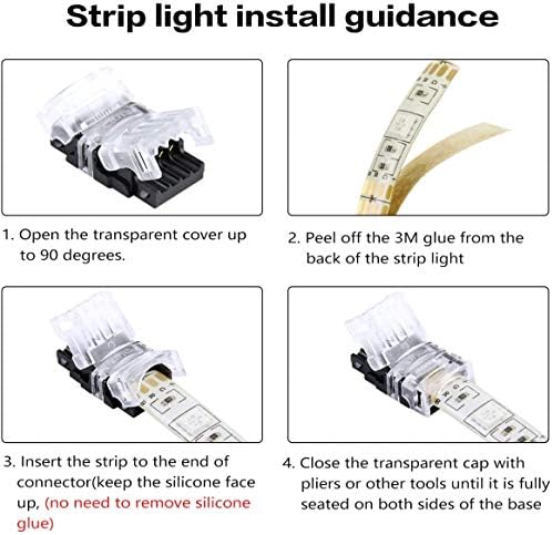 10 pcs 2 Pin 8mm LED şerit bağlayıcı Şerit Şerit Hızlı Bağlantı için Olmayan su geçirmez 2835 3528 tek renk Led şerit ışıkları